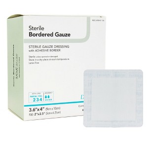 DermaRite Bordered Gauze Adhesive Wound Dressing - 1 of 3