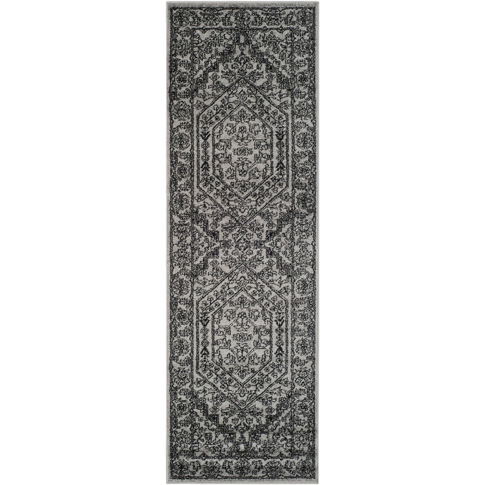 Aldwin Runner - Silver/Black (2'6inx10') - Safavieh