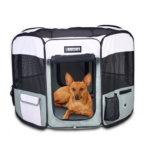 GOOPAWS 2-Door Portable Soft-Sided Dog, Cat & Small Pet Exercise Playpen - 1 of 4