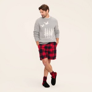 Men's Mid-Rise Buffalo Check Cargo Shorts - Woolrich x Target Red/Black - 1 of 4
