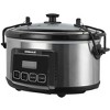 Emerald 6.3-Quart Slow Cooker Countertop Electric Cooking Pot with Locking Lid, Silver - 2 of 4