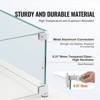 VEVOR Gas Fire Pit Wind Guard for Square Fire Table, 15 x 15 x 7 inch Clear Tempered Wind Guard for Firepits, Transparent - 4 of 4