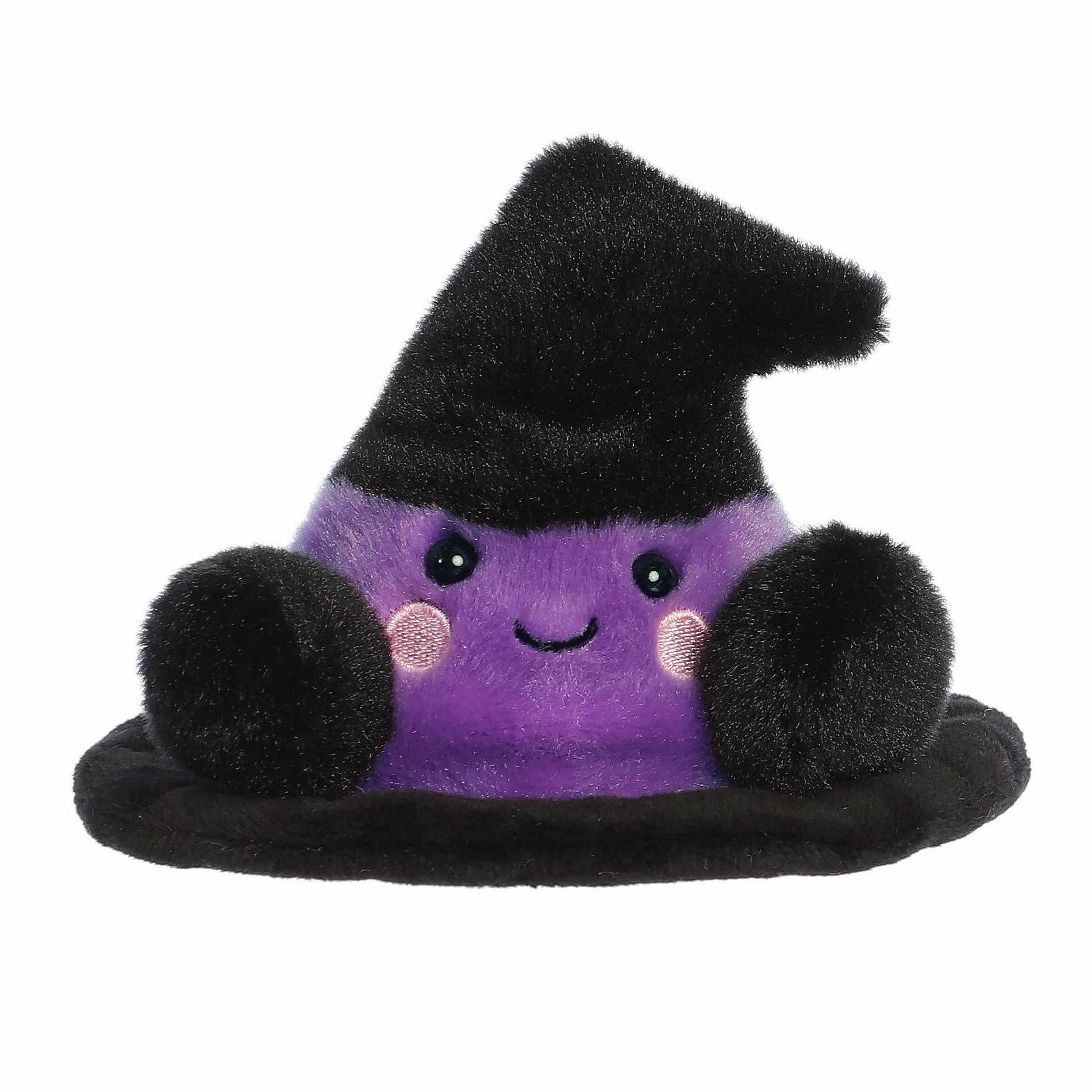 Aurora Mini Rowena Witch Hat Palm Pals Spooky Stuffed Animal Black 4"
