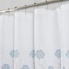 RT Designers Collection Tiffany Embroidered Stylish Shower Curtain 70" x 72" Teal - 2 of 4