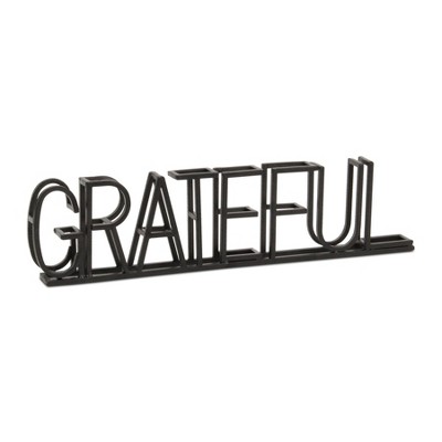 Cheung's Colma Black Metal Grateful Table Sign
