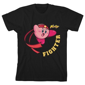 Kirby Fighter Boy's Black Tshirt - 1 of 2