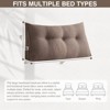 Soft Wedge Teddy Velvet Headboard Pillow w/ Side Pocket - PP Cotton Filled, Triangular Backrest Cushion for Dorm Bed - 4 of 4