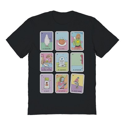 Millenial Loteria Men's Gen Z Loteria Short Sleeve Graphic Cotton T-shirt