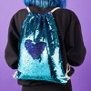 Juvale Mermaid Sequin Drawstring Backpack Reversible Sequin Bag, Blue - 2 of 4