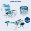 Backpack Beach Chair for Adults, Portable Folding Beach Chair with 5 Reclining Positions, Backpack Straps, Phone Pocket, Cup Holder & Towel Bar - 3 of 4
