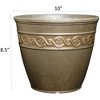 Classic Home and Garden Indoor/Outdoor Round Corinthian Resin Flower Pot Planter - 4 of 4
