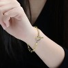 Guili Two-Tone Toggle Clasp Link Bracelet with Clear Cubic Zirconia Accents for a Stylish, Polished Look Blending Classic and Modern Appeal - 3 of 3