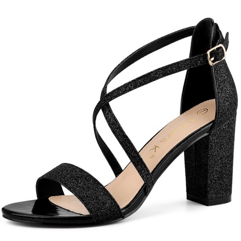 Target black hot sale heel sandals