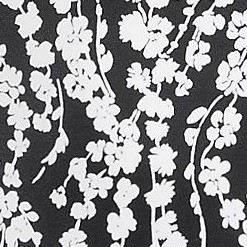 black/white vine floral