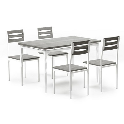 Whizmax 5-Piece Dining Set for 4 - Compact Table & Chairs with Spiral Legs, Space-Saving Kitchen Set for Small Apartments