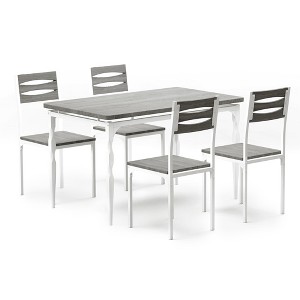 Whizmax 5-Piece Dining Set for 4 - Compact Table & Chairs with Spiral Legs, Space-Saving Kitchen Set for Small Apartments - 1 of 4