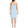 Lands' End Women's Cotton Interlock Tank Above the Knee Nightgown with Embroidery - 2 of 4
