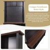 Sapphtopaz Farmhouse 4-in-1 Hall Tree with 6 Coat Hooks, Wooden Shoe Bench with 16 Open Compartments & Adjustable Shelves for Entryway, Hallway - 4 of 4