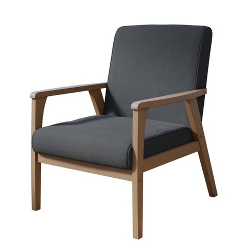 Exposed wood arm online chair