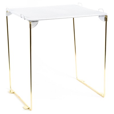 U Brands 12" Locker Mesh Shelf Chic White and Gold