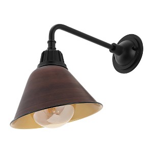 9.63" 1-Light Croydon Farmhouse Industrial LED Gooseneck Arm Outdoor Sconce - JONATHAN Y - 1 of 4