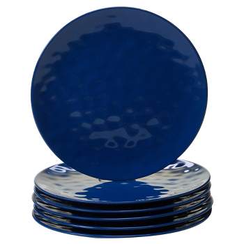 Certified International Solid Color Melamine Dinner Plates 11" Cobalt - Set of 6