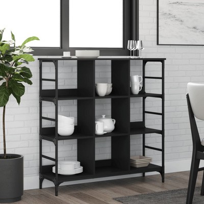 VidaXL Sideboard Black 40.2"x12.6"x40.7" Engineered Wood