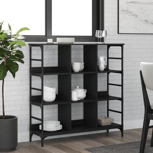 VidaXL Sideboard Black 40.2"x12.6"x40.7" Engineered Wood - 1 of 4