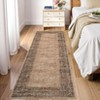 Vintage Washable Large Area Rug for Bedroom Living Room, Bordered Non Slip Floor Carpet for Dining Room, Retro Accent Throw Mat - 2 of 4