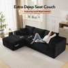 108'' Modular Sectional Sofa,Comfy Cloud Couch with L Shaped Chaise,Modern Deep Seat Boneless Couch for Living Room,3 Seater,No Assembly Required - 3 of 4