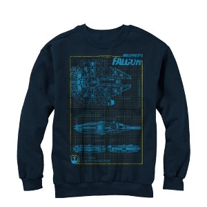 Men's Star Wars The Force Awakens Millennium Falconprint Sweatshirt - 1 of 3