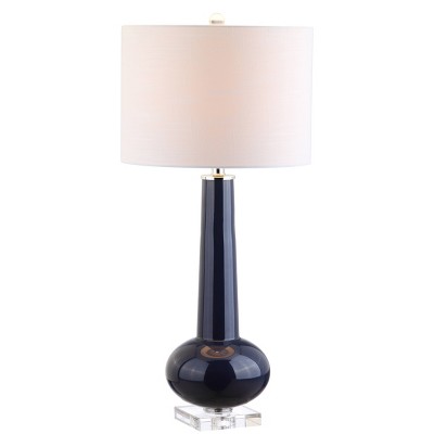 31" Glass Hope Table Lamp (Includes LED Light Bulb) Blue - JONATHAN Y