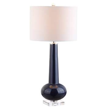 31" Glass Hope Table Lamp (Includes LED Light Bulb) Blue - JONATHAN Y