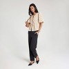 Women's Bubble Sleeve Tie-Front Blouse - A New Day™ - 3 of 4