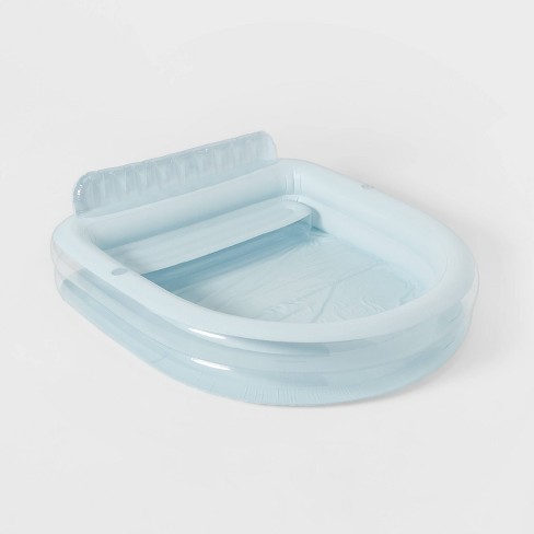 Inflatable pool on sale with bench