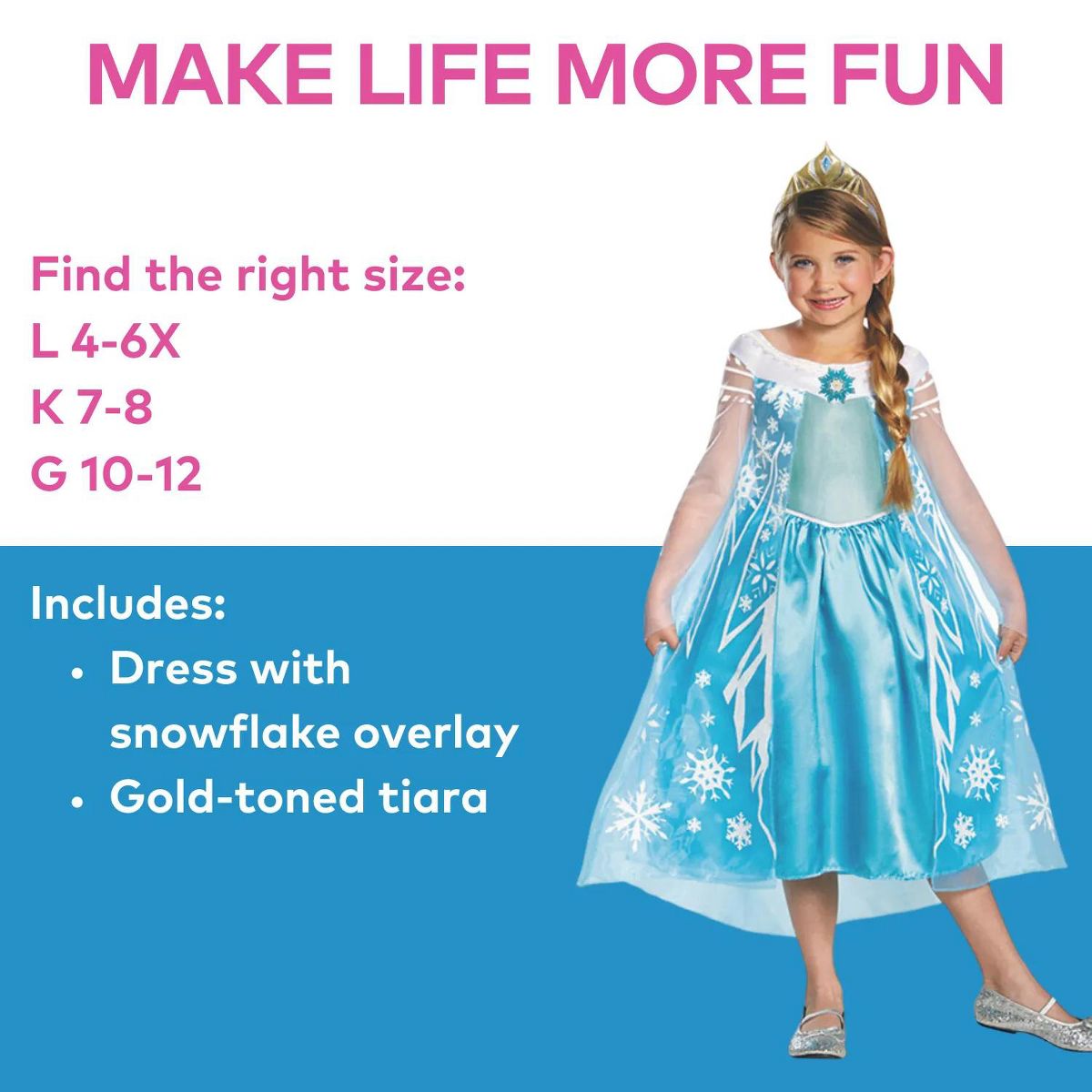 Girls' Disney Frozen Elsa Deluxe Costume - thumbnail 5