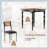 Jojoka 3 Piece Dining Table Set for 2 with Spiral Legs, Space-Saving Kitchen Table and Chairs for Small Spaces, Apartment, Rustic Industrial Style - 2 of 4