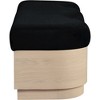 Meridian Furniture,Savoy Velour Fur Fabric Bench - 4 of 4