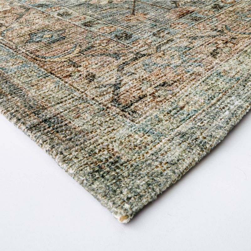 Ledges Digital Floral Print Distressed Persian Rug Green - Threshold™ designed by Studio McGee, 3 of 5