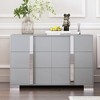 VYNXARIA 6-Drawer Mirrored Storage Cabinet Gray: The Epitome of Elegance and Functionality - 2 of 4