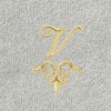 Linum Home Textiles 100% Turkish Cotton MONICA Gold Thread 2PC Embellished Washcloth Set - 3 of 3