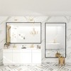 Apmir H Rectangular High-Strength Tempered Glass and Aluminum Alloy Framed French Cleat Mounted Wall Decor Bathroom Vanity Mirror in Matte Black - 3 of 4