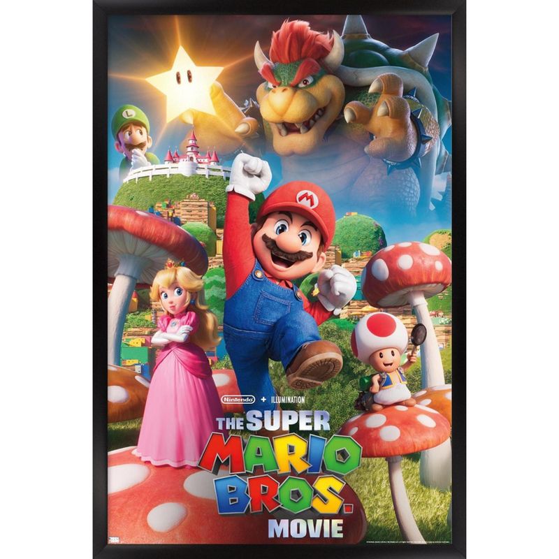 Trends International The Super Mario Bros. Movie - Mushroom Kingdom Key Art Framed Wall Poster Prints, 1 of 7