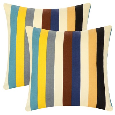 Unique Bargains Home Sofa Zippered Decorative Throw Pillow Covers 2 Pcs