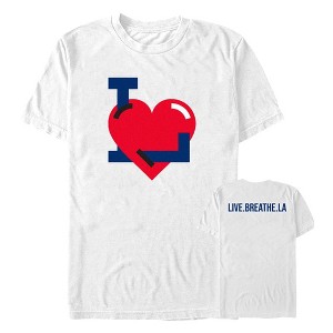 Men's NEFF Live. Breathe. LA Fire Large Heart T-Shirt - 1 of 3