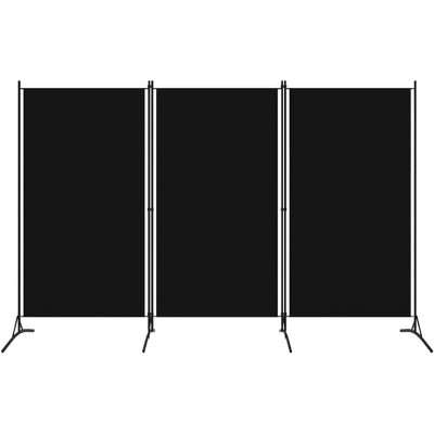 vidaXL  3-Panel Room Divider Black 102.4Inchx70.9Inch