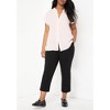 ELOQUII Women's Plus Size Notch Collar Blouse - 4 of 4