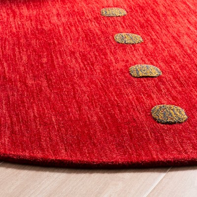 Hand-Knotted Red Wool 5' x 8' Artisan Area Rug