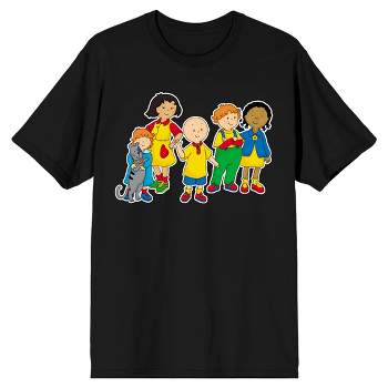 Caillou Family And Friends Men's Black T-shirt