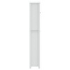 vidaXL BERG Over-the-Toilet Storage White 23.6"x10.6"x64.8" Solid Wood - 4 of 4